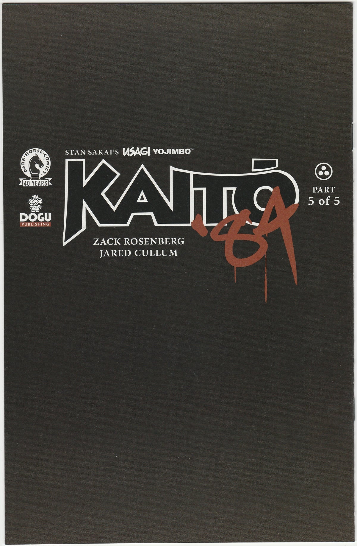 Usagi Yojimbo: Kaito ’84 #5 – Daniel Warren Johnson SDCC Exclusive B&W Variant Signed with COA by Stan Sakai