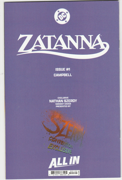 Zatanna #1 – Nathan Szerdy Exclusive Variant Signed with COA – Limited to 3000