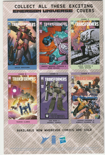 Transformers #30 – David Nakayama Cover A First Print – Signed with COA – Elita-1 Key Issue
