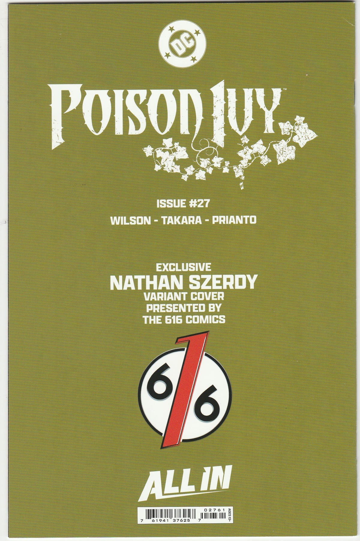 Poison Ivy #27 – Nathan Szerdy Exclusive Diner Variant Signed with COA – Limited to 3000