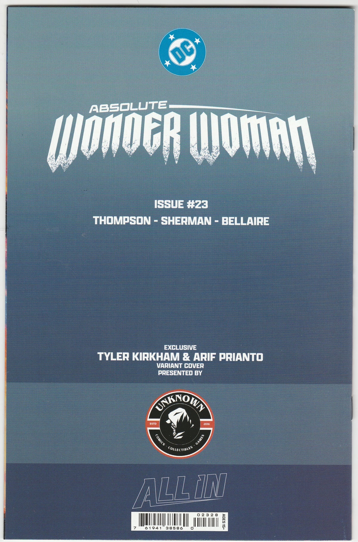 Absolute Wonder Woman #23 – Tyler Kirkham Exclusive Variant – Limited to 3000