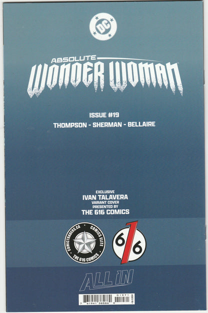 Absolute Wonder Woman #19 – Iván Talavera Exclusive Virgin Variant – Limited to 1000