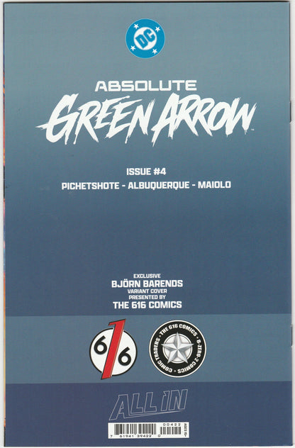 Absolute Green Arrow #4 – Björn Barends Exclusive Variant – Limited to 1000