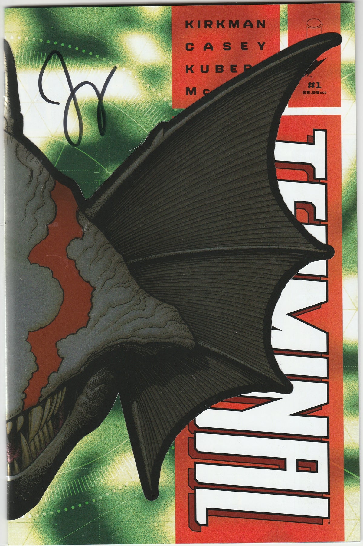 Terminal #1 - Arthur Adams Die-Cut Mask Foil Variant - Signed by Joe Casey with COA