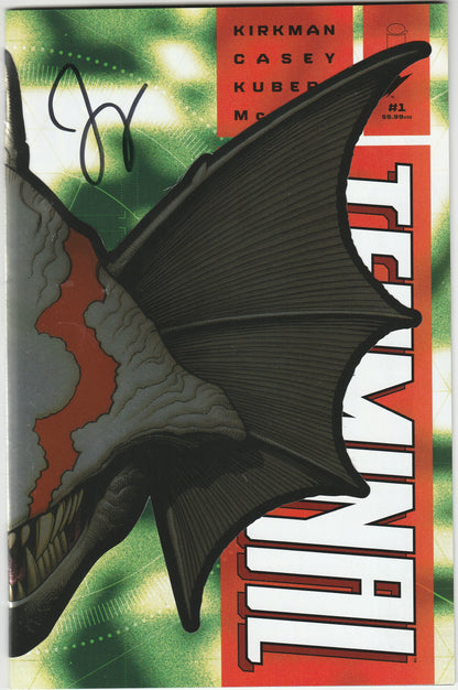 Terminal #1 - Arthur Adams Die-Cut Mask Foil Variant - Signed by Joe Casey with COA