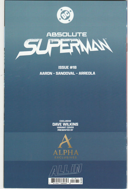 Absolute Superman #18 - Dave Wilkins MegaCon Exclusive Virgin Variant - Signed by Scott Snyder with COA
