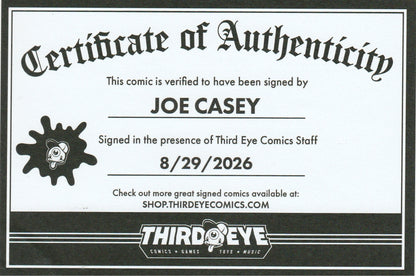 Terminal #1 - Arthur Adams Die-Cut Mask Foil Variant - Signed by Joe Casey with COA