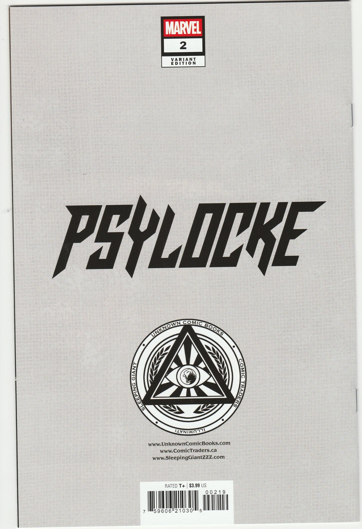 Psylocke Vol. 2 #2 - Nathan Szerdy Exclusive Virgin Variant