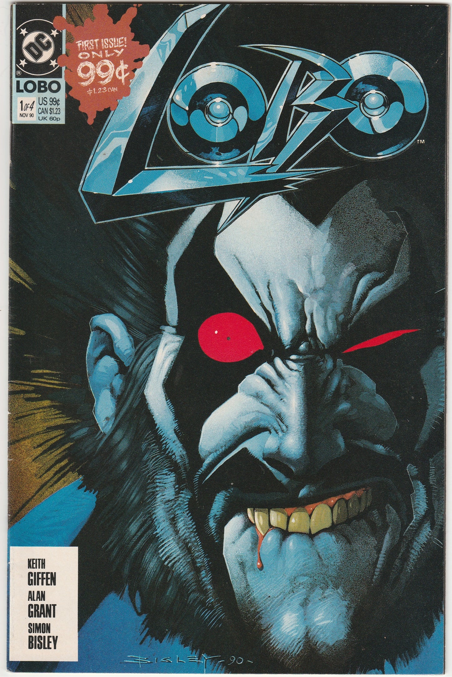 Lobo Vol. 1 #1-4 Complete Mini-Series Set DC Comics 1990