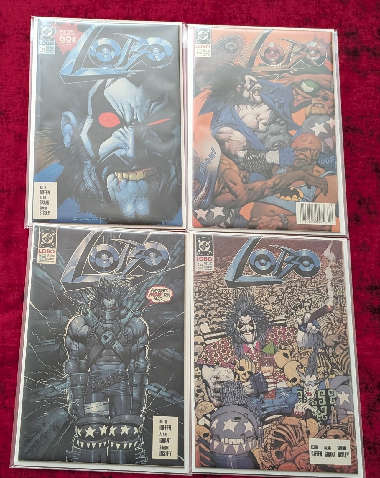 Lobo Vol. 1 #1-4 Complete Mini-Series Set DC Comics 1990