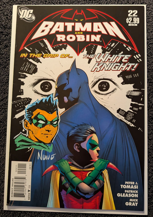Batman and Robin Vol. 1 #22 Signed and Remarked by Eddie Nunez with COA DC Comic