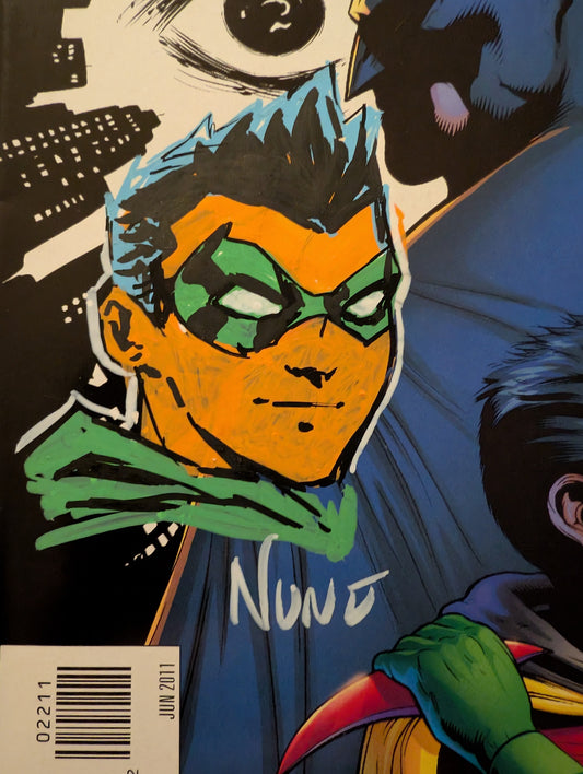 Batman and Robin Vol. 1 #22 Signed and Remarked by Eddie Nunez with COA DC Comic