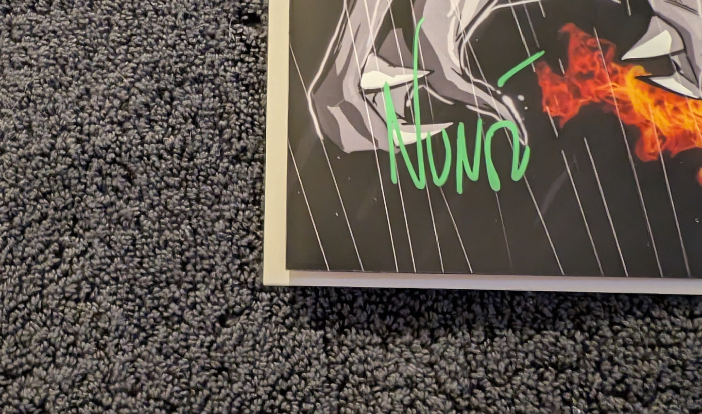 Eddie Nunez AP4 Signed Sketchbook Pokemon Style Charizard Mewtwo with COA