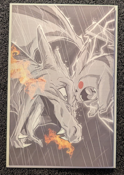 Eddie Nunez AP4 Signed Sketchbook Pokemon Style Charizard Mewtwo with COA