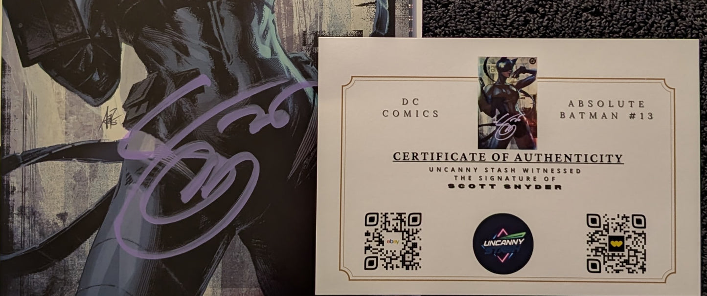 Absolute Batman #13 Artgerm Foil Signed Scott Snyder with COA