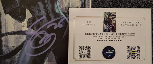 Absolute Batman #13 Artgerm Foil Signed Scott Snyder with COA