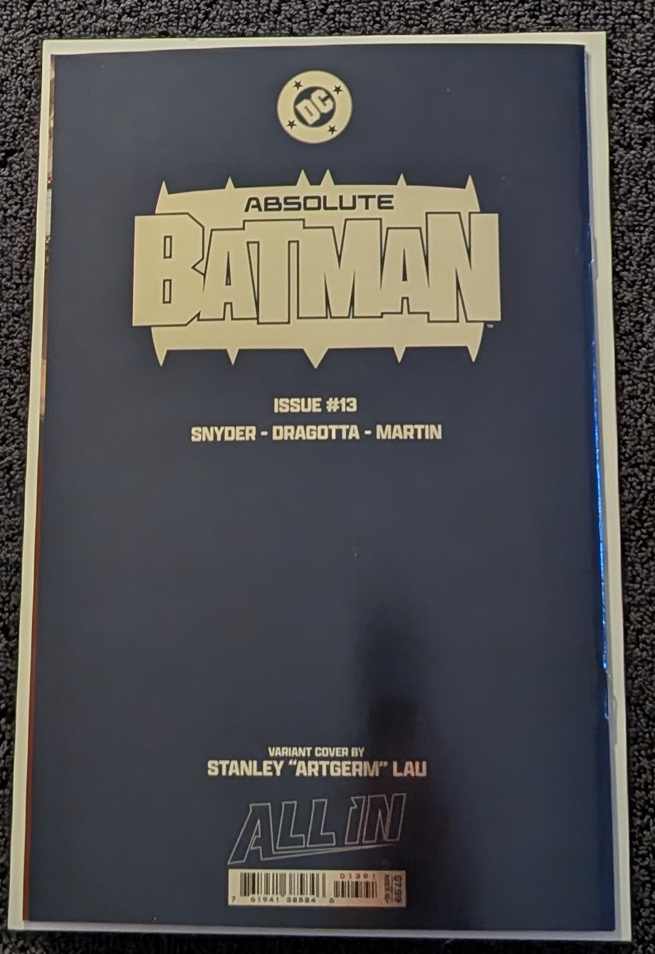 Absolute Batman #13 Artgerm Foil Signed Scott Snyder with COA
