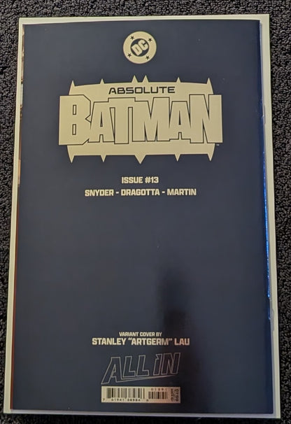 Absolute Batman #13 Artgerm Foil Signed Scott Snyder with COA