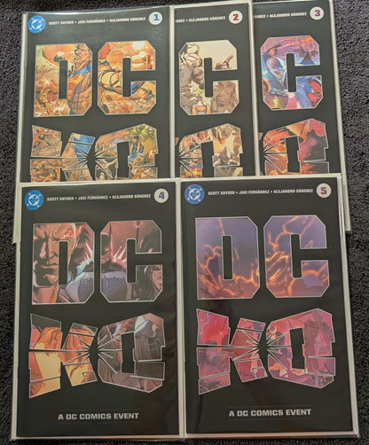 DC K.O. #1-5 Complete Cover A Acetate Matching Set DC Comics