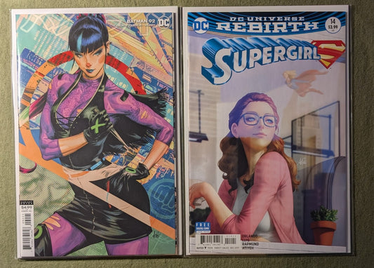 Batman #92 and Supergirl #14 Artgerm Variant Lot Stanley Lau DC Comics
