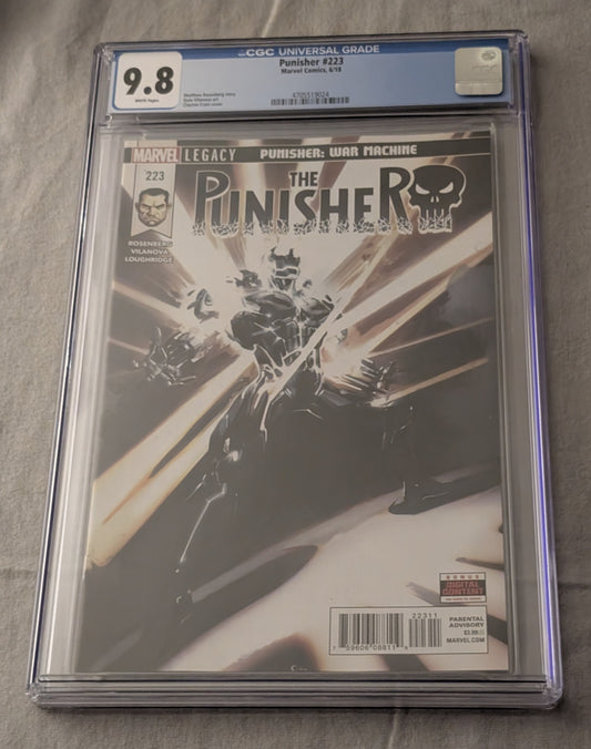 Punisher #223 CGC 9.8 Graded Comic Slab Marvel Legacy Punisher War Machine