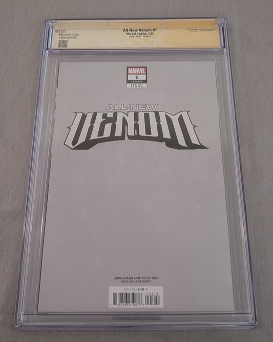 All-New Venom #1 John Giang Exclusive Virgin Variant CGC 9.8 Signature Series Signed by John Giang