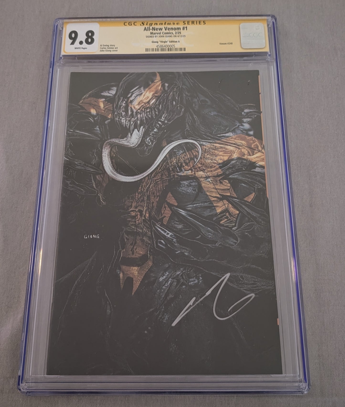 All-New Venom #1 John Giang Exclusive Virgin Variant CGC 9.8 Signature Series Signed by John Giang