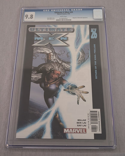 Ultimate X-Men #26 CGC 9.8 Graded Comic Slab Marvel Storm Cover