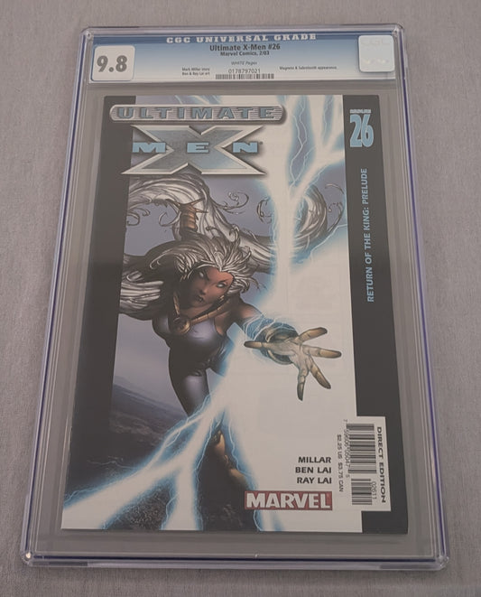 Ultimate X-Men #26 CGC 9.8 Graded Comic Slab Marvel Storm Cover