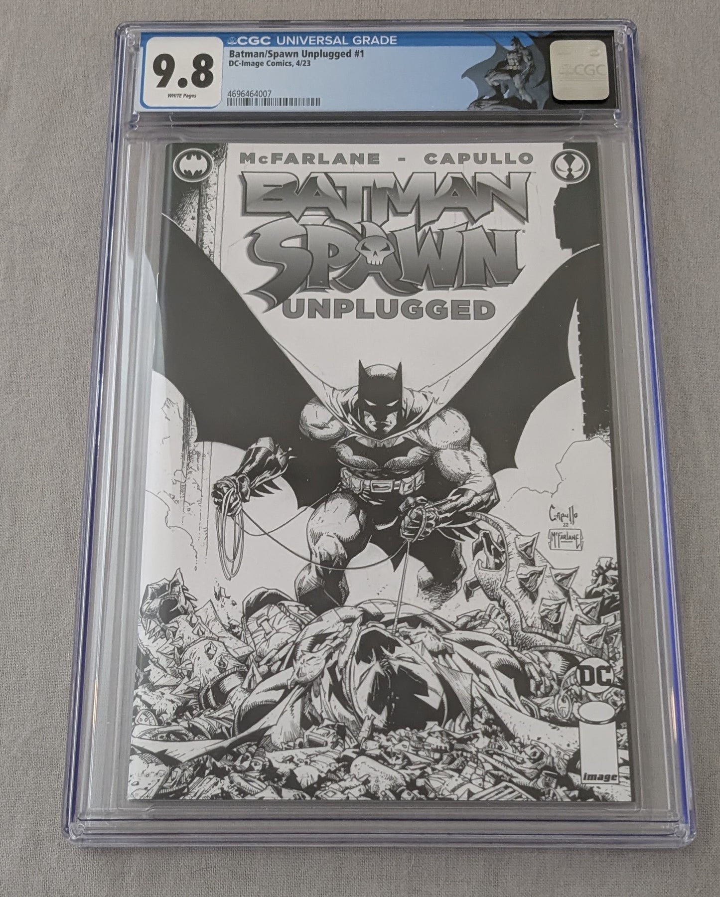 Batman/Spawn Unplugged #1 B&W Variant Darthsig Dual Copy Edition CGC 9.8 Slab + Raw Comic
