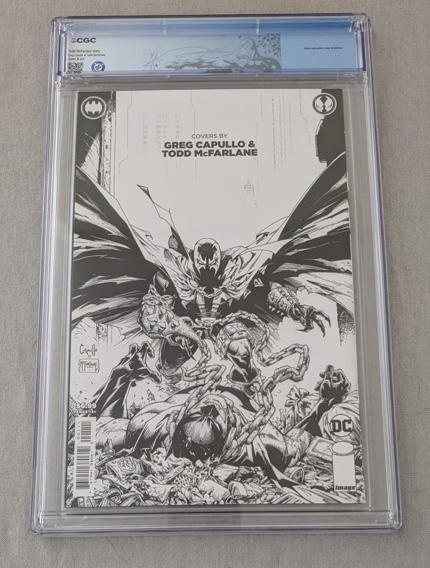 Batman/Spawn Unplugged #1 B&W Variant Darthsig Dual Copy Edition CGC 9.8 Slab + Raw Comic