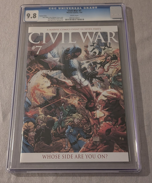 Civil War #7 Michael Turner Incentive Variant CGC 9.8 Marvel Comic 1:15