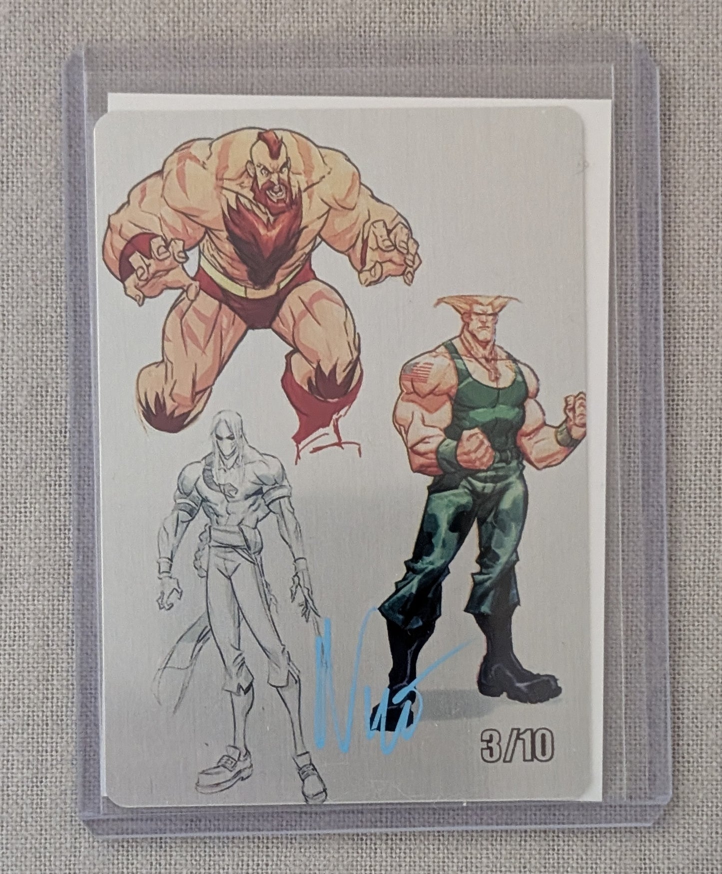 Street Fighter Signed Metal Trading Card by Eddie Nunez with COA Limited 3 of 10