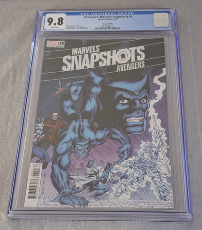 Marvels Snapshots: Avengers #1 1:50 Hidden Gem Variant Darthsig Dual Copy Edition CGC 9.8 Slab + Raw Comic