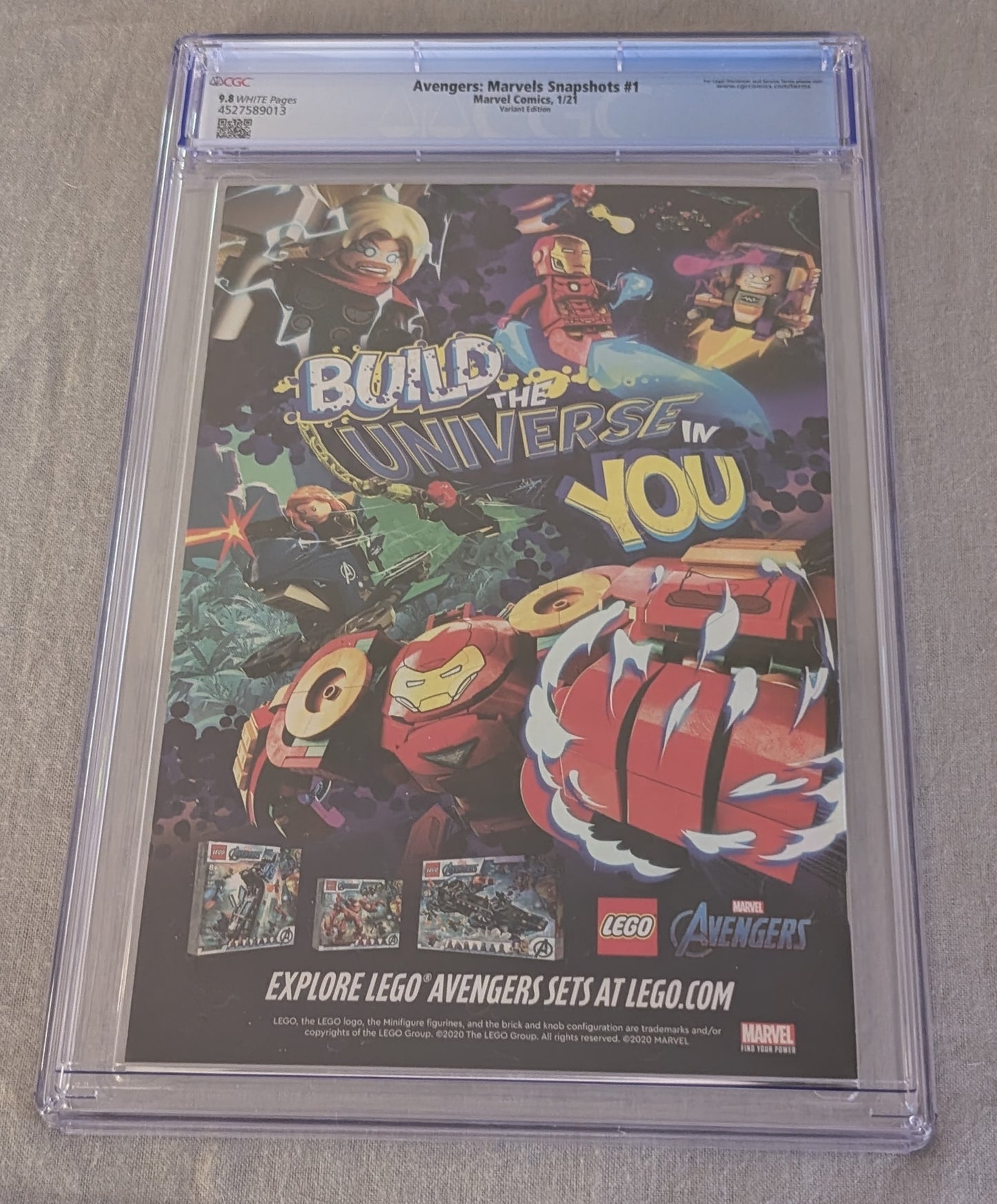 Marvels Snapshots: Avengers #1 1:50 Hidden Gem Variant Darthsig Dual Copy Edition CGC 9.8 Slab + Raw Comic