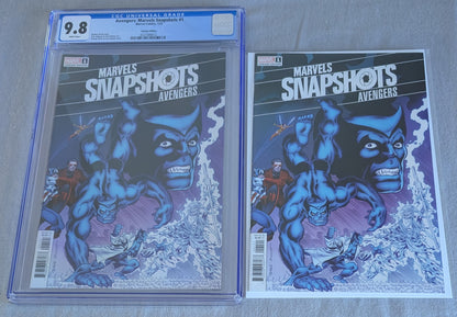 Marvels Snapshots: Avengers #1 1:50 Hidden Gem Variant Darthsig Dual Copy Edition CGC 9.8 Slab + Raw Comic