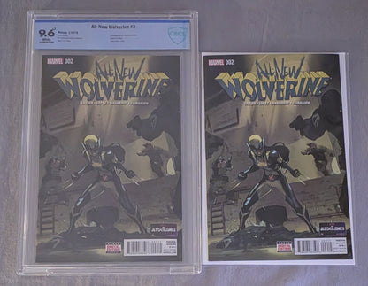 All-New Wolverine #2 Darthsig Dual Copy Edition CBCS 9.6 Slab + Raw Comic First Gabby
