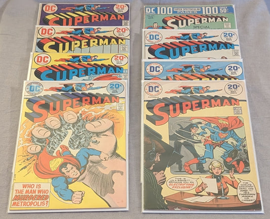 Superman Vol. 1 #268-275 Comic Lot DC Bronze Age 8-Issue Run