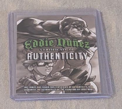 Penguin Metal Trading Card Signed by Eddie Nunez with COA
