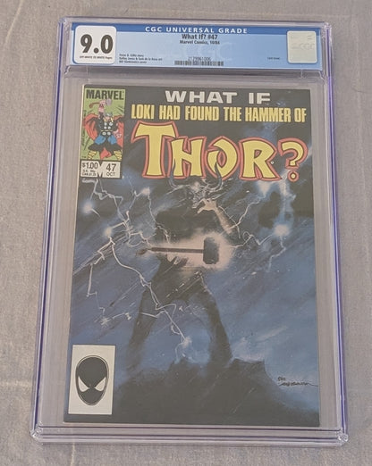 What If? #47 CGC 9.0 | What If Loki Had Found the Hammer of Thor? | Marvel 1984