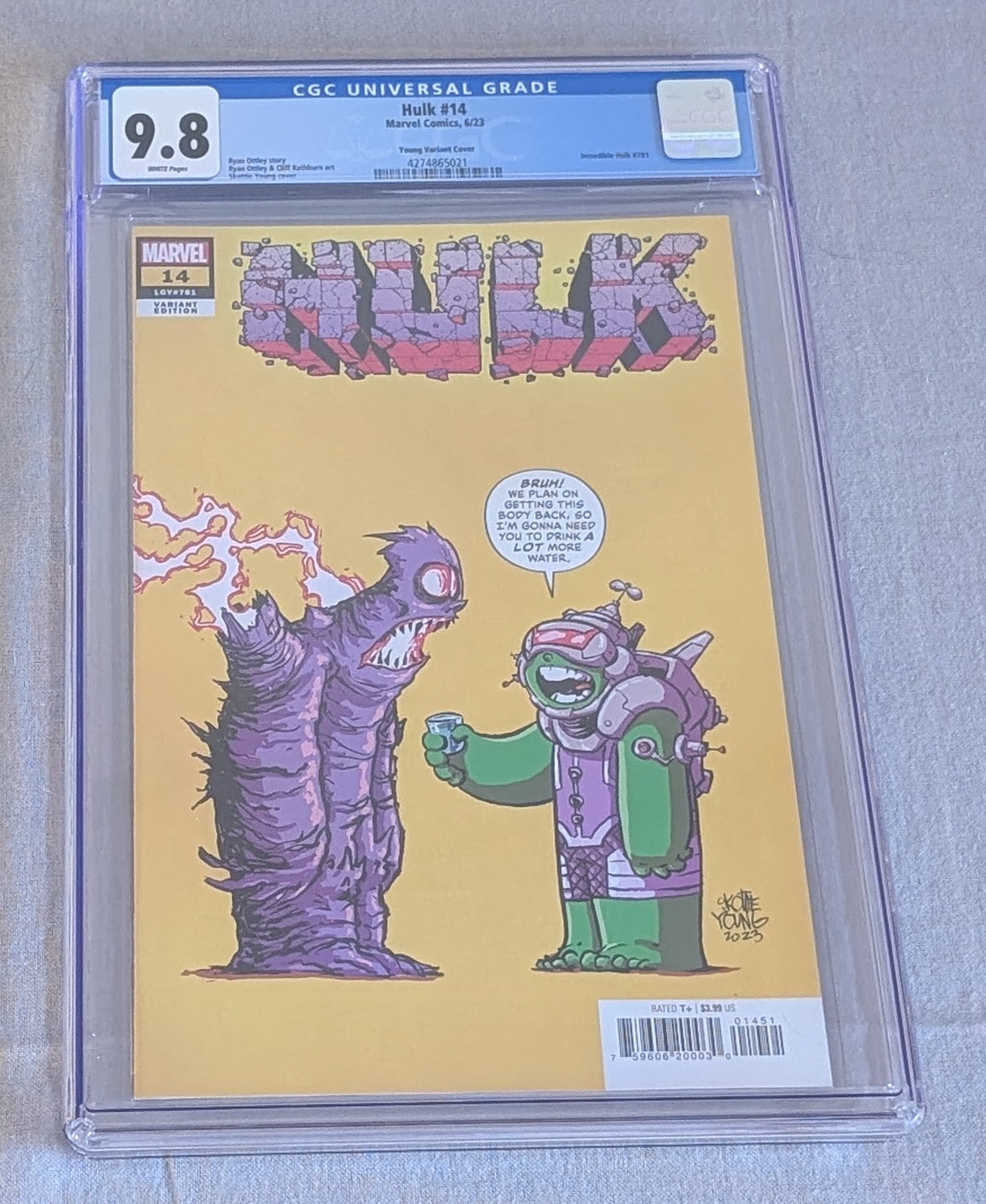 Hulk Vol. 4 #14 Skottie Young Variant CGC 9.8 | Marvel 2023