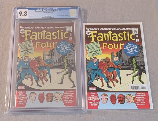 Darthsig Dual Copy Edition: Fantastic Four #11 Facsimile Foil Variant CGC 9.8 + Raw Facsimile Set