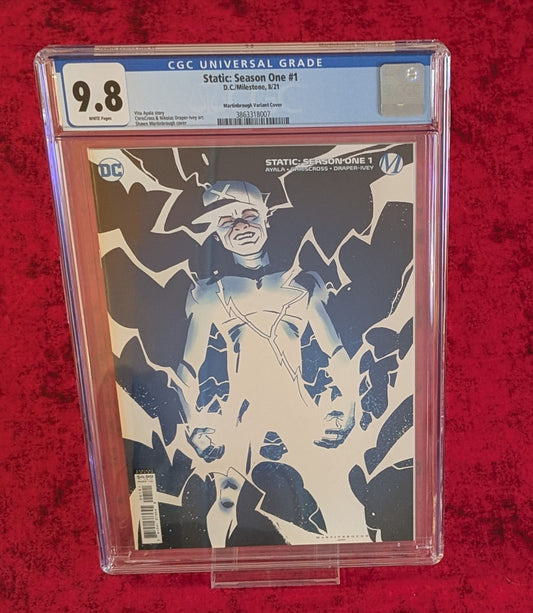 Static: Season One #1 Shawn Martinbrough Old School Variant CGC 9.8 Milestone DC