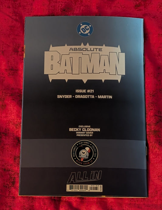Absolute Batman #21 Third Eye Comics Becky Cloonan Exclusive Virgin Foil Variant
