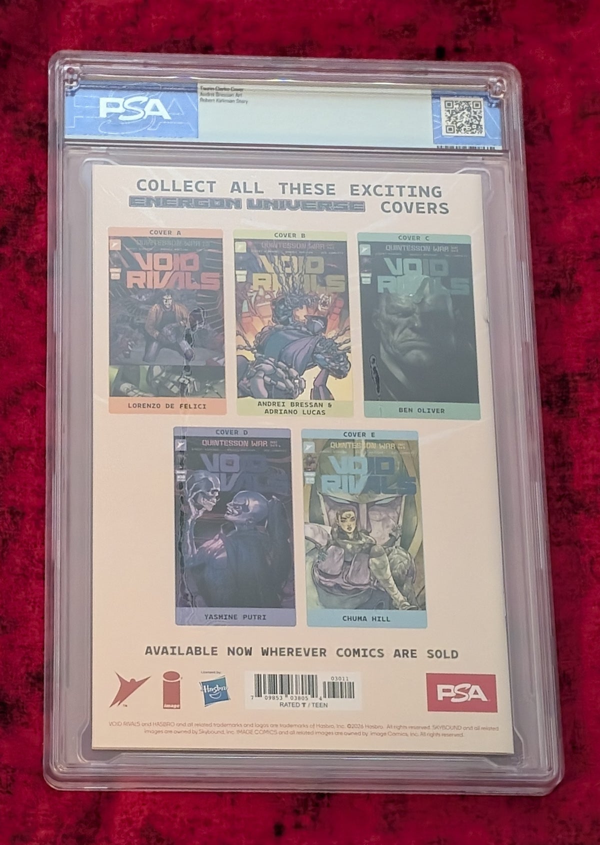 Void Rivals #30 – Taurin Clarke SDCC Exclusive Variant – PSA 9.8 – Energon Universe Blind Box
