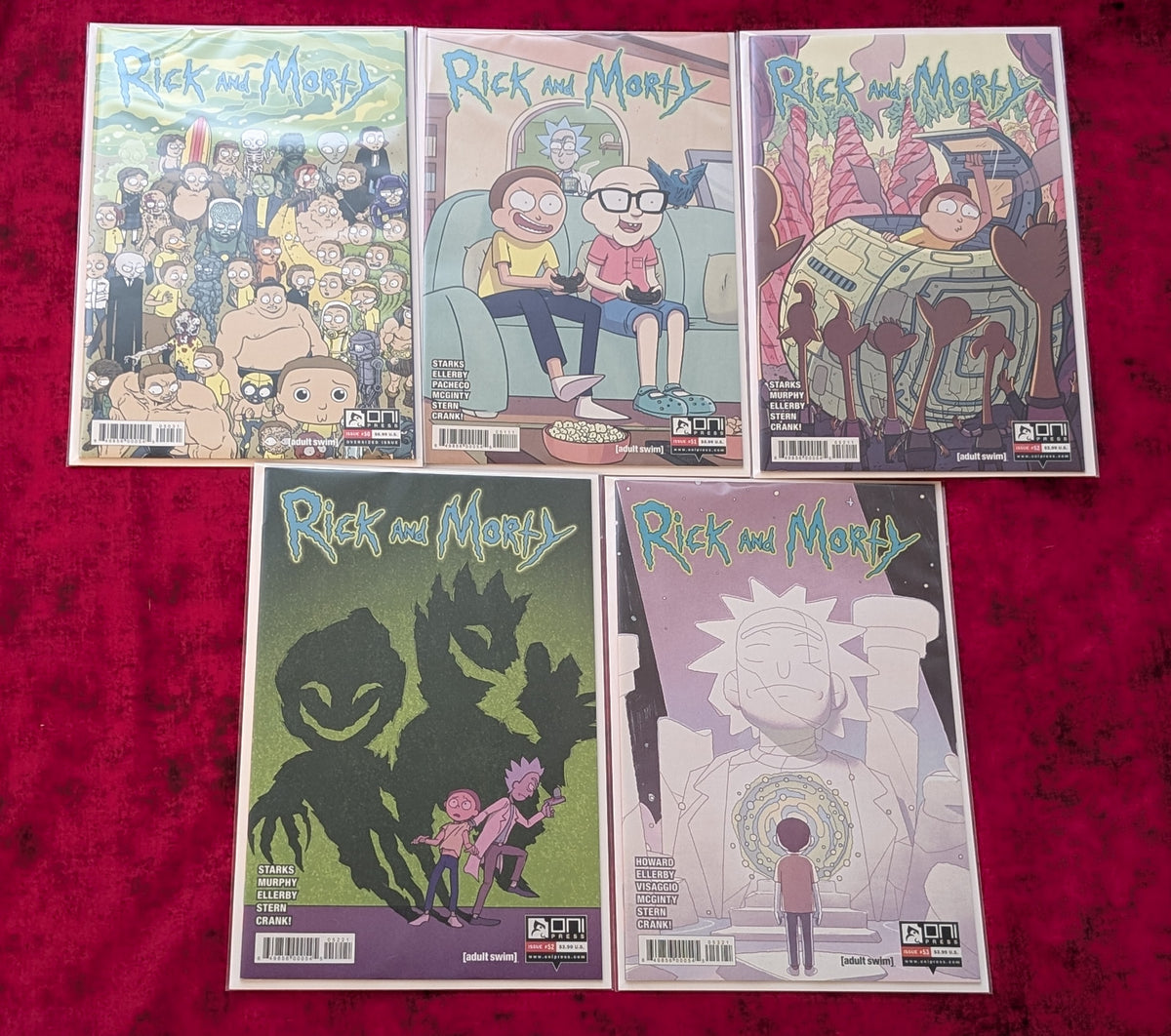 Rick and Morty – 5-Comic Lot – Issues #50–53 with Variant Covers