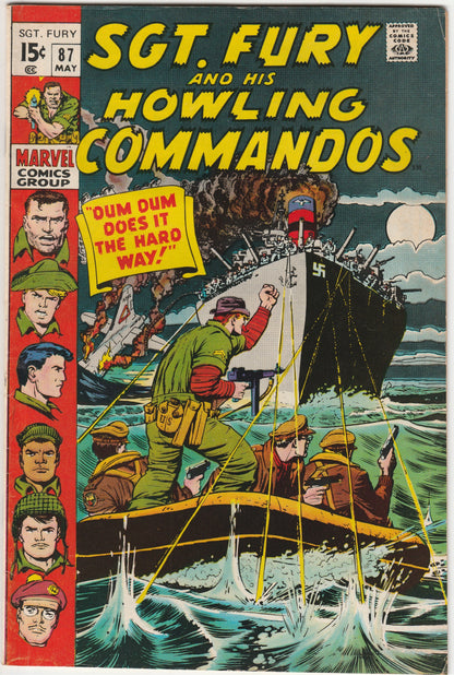 Sgt. Fury and the Howling Commandos #87 Marvel Comics 1971 Silver Age War Comic