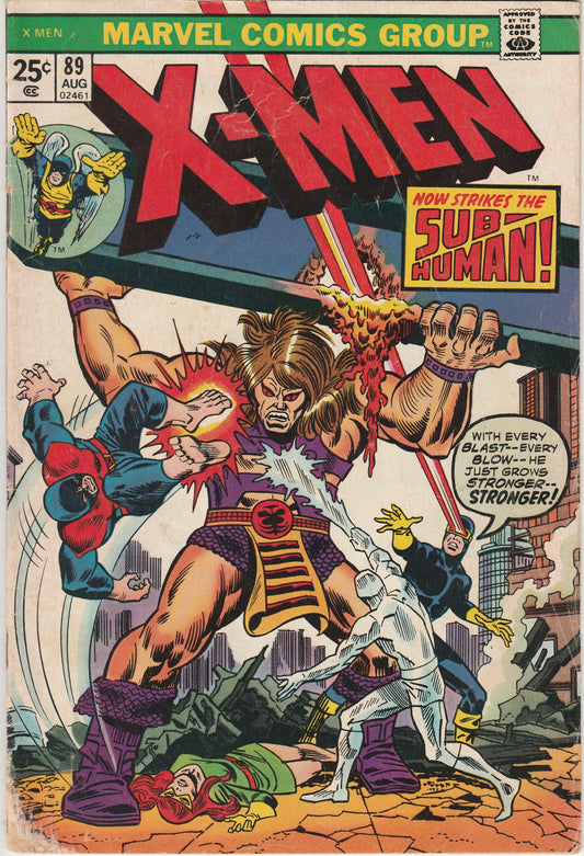 X-Men #89 Bronze Age Marvel Comic Now Strikes the Sub-Human