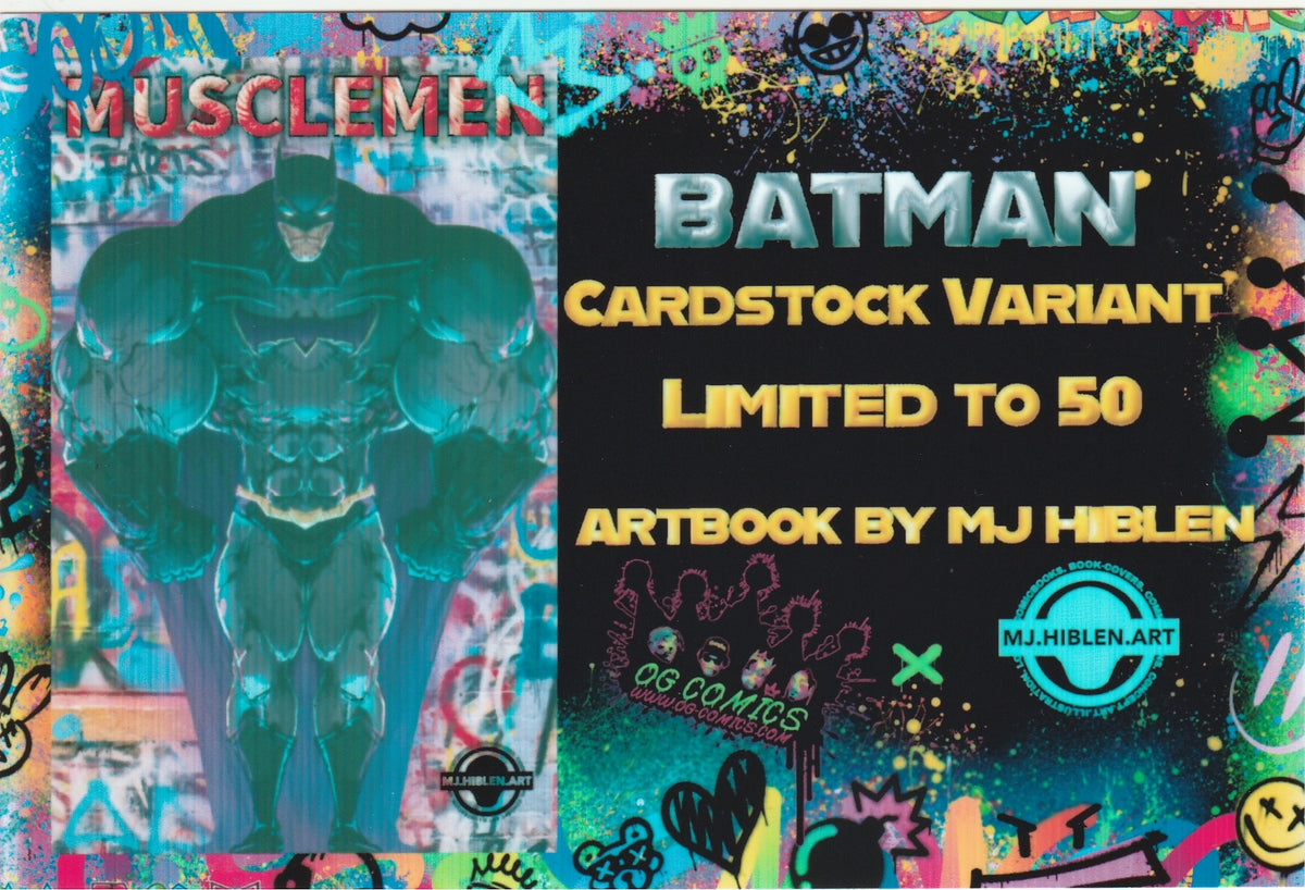 Included card identifying the Batman cardstock variant as limited to 50